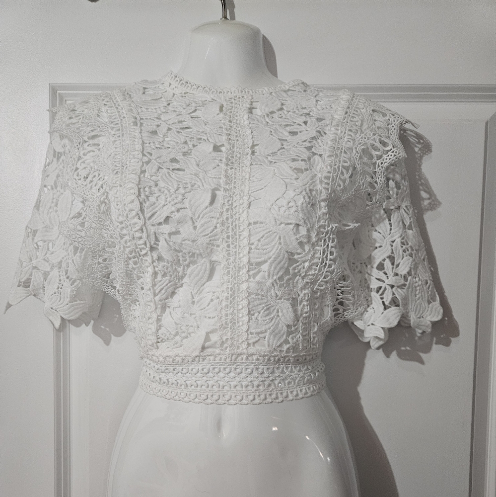 Shein lace cropped top